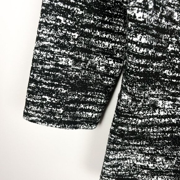 Lord & Taylor Womens Black & White Pattern 3/4 Sleeve Blouse XS - Picture 3 of 5